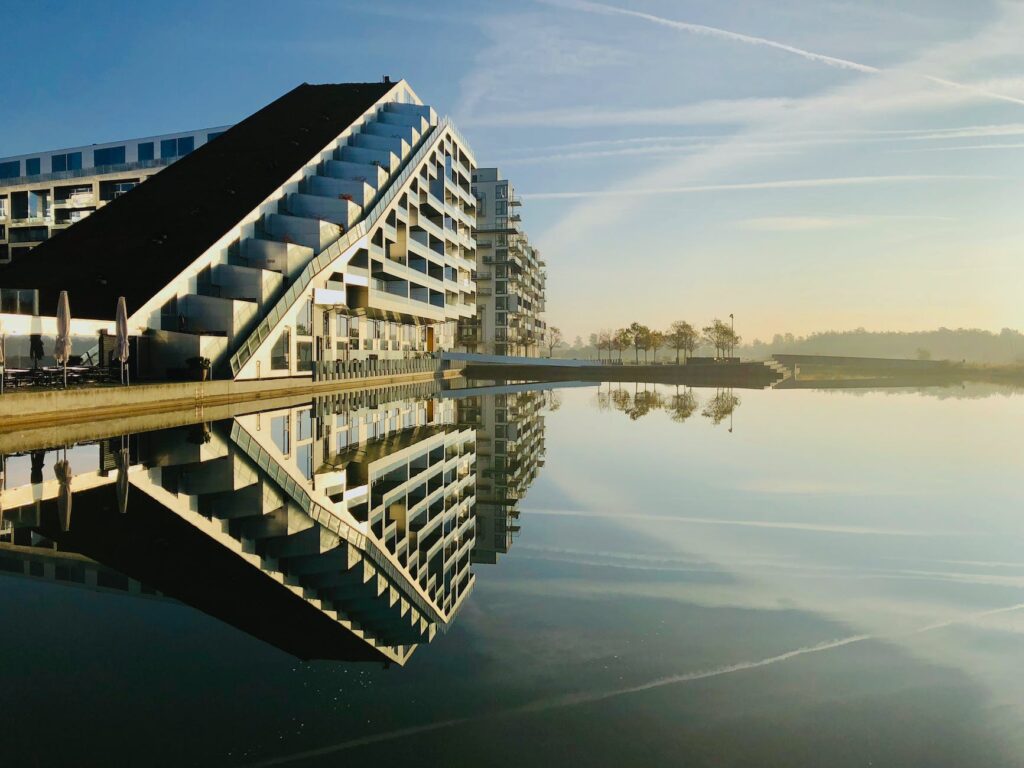photo of building during dawn